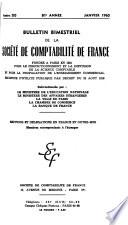 Bulletin bimestriel de la Société de comptabilité de France