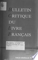 Bulletin critique du livre français