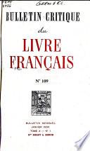 Bulletin critique du livre français