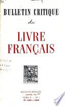 Bulletin critique du livre français