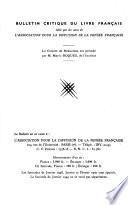 Bulletin critique du livre français