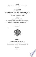 Bulletin d'histoire économique de la Révolution