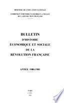 Bulletin d'histoire économique et sociale de la Révolution française
