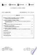 Bulletin d'informations scientifiques et techniques