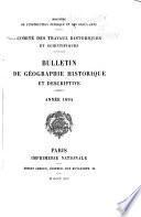 Bulletin de géographie historique et descriptive