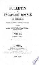 Bulletin de l'Academie de médecine