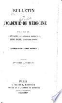 Bulletin de l'Academie de médecine