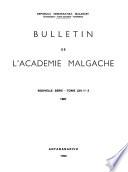 Bulletin de l'Académie malgache