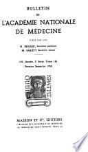 Bulletin de l'Académie nationale de médecine