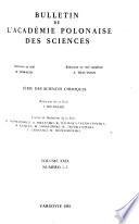 Bulletin de L'Académie Polonaise Des Sciences