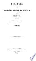 Bulletin de l'Académie royale de médecine de Belgique