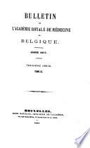 Bulletin de l'Académie royale de médecine de Belgique