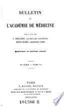 Bulletin de l'academie royale de medecine