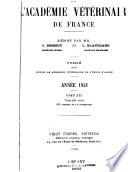 Bulletin de l'Académie vétérinaire de France
