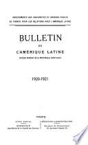 Bulletin de l'Amérique latine