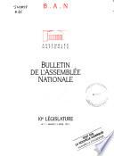 Bulletin de l'Assemblée nationale