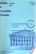 Bulletin de l'Assemblée nationale