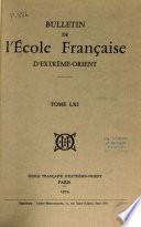 Bulletin de l'Ecole française d'Extrême-Orient