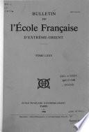 Bulletin de l'Ecole française d'Extrême-Orient
