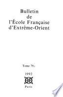 Bulletin de l'Ecole française d'Extrême-Orient