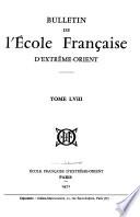 Bulletin de l'Ecole française d'Extrême-Orient
