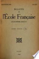 Bulletin de l'Ecole française d'Extrême-Orient