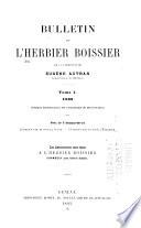 Bulletin de l'Herbier Boissier