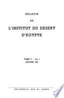 Bulletin de l'Institut du désert d'Egypte