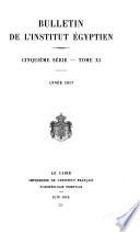 Bulletin de l'Institut égyptien