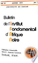Bulletin de l'Institut français d'Afrique noire