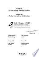Bulletin de L'Institut International de Statistique