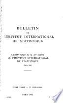 Bulletin de L'Institut International de Statistique