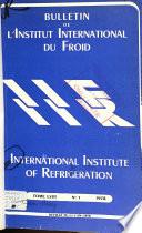 Bulletin de l'Institut international du froid