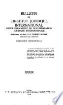 Bulletin de l'Institut juridique international