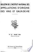 Bulletin de l'Institut national des appellations d'origine des vins et eaux-de-vie