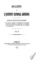 Bulletin de l'Institut national genevois