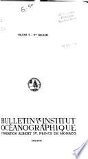 Bulletin de L'Institut Océanographique
