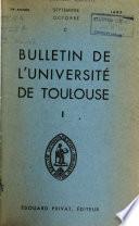 Bulletin de l'Université et de l'Académie de Toulouse