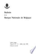 Bulletin de la Banque nationale de Belgique