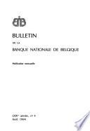 Bulletin de la Banque nationale de Belgique