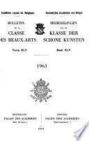 Bulletin de la Classe des beaux-arts