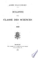 Bulletin de la Classe des sciences