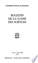 Bulletin de la Classe des sciences