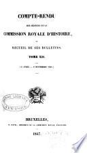 Bulletin de la Commission royale d'histoire