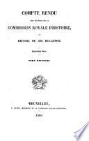 Bulletin de la Commission royale d'histoire