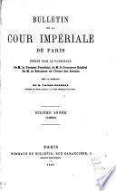 Bulletin de la cour impériale de Paris, ...