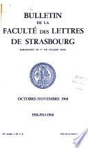 Bulletin de la Faculté des Lettres de Strasbourg