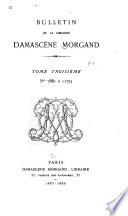 Bulletin de la librairie Damascène Morgand