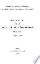 Bulletin de la Section de géographie