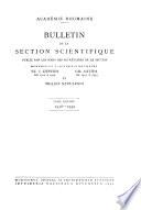 Bulletin de la Section scientifique de l'Académie roumaine